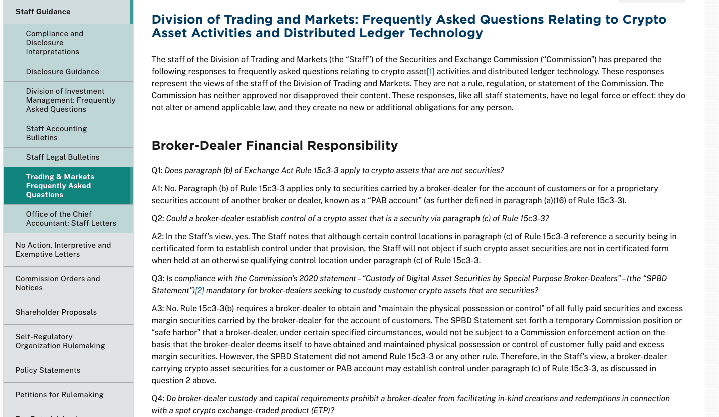 ABD SEC AÇIKLAMASI -Borsa ve Piyasalar Bölümü: Kripto Varlık Faaliyetleri ve Blokzincir Teknolojisi…